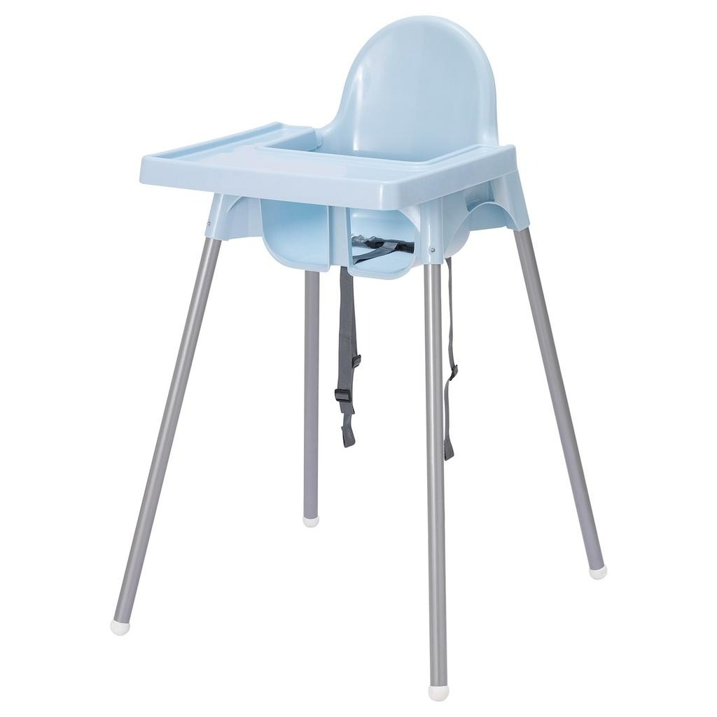 IKEA Stollu ANTILOP kreslo, mavi/gümüşIKEA Stollu ANTILOP kreslo, ağ/gümüş