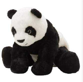 KRAMIG Yumşaq oyuncaq, ağ/qara