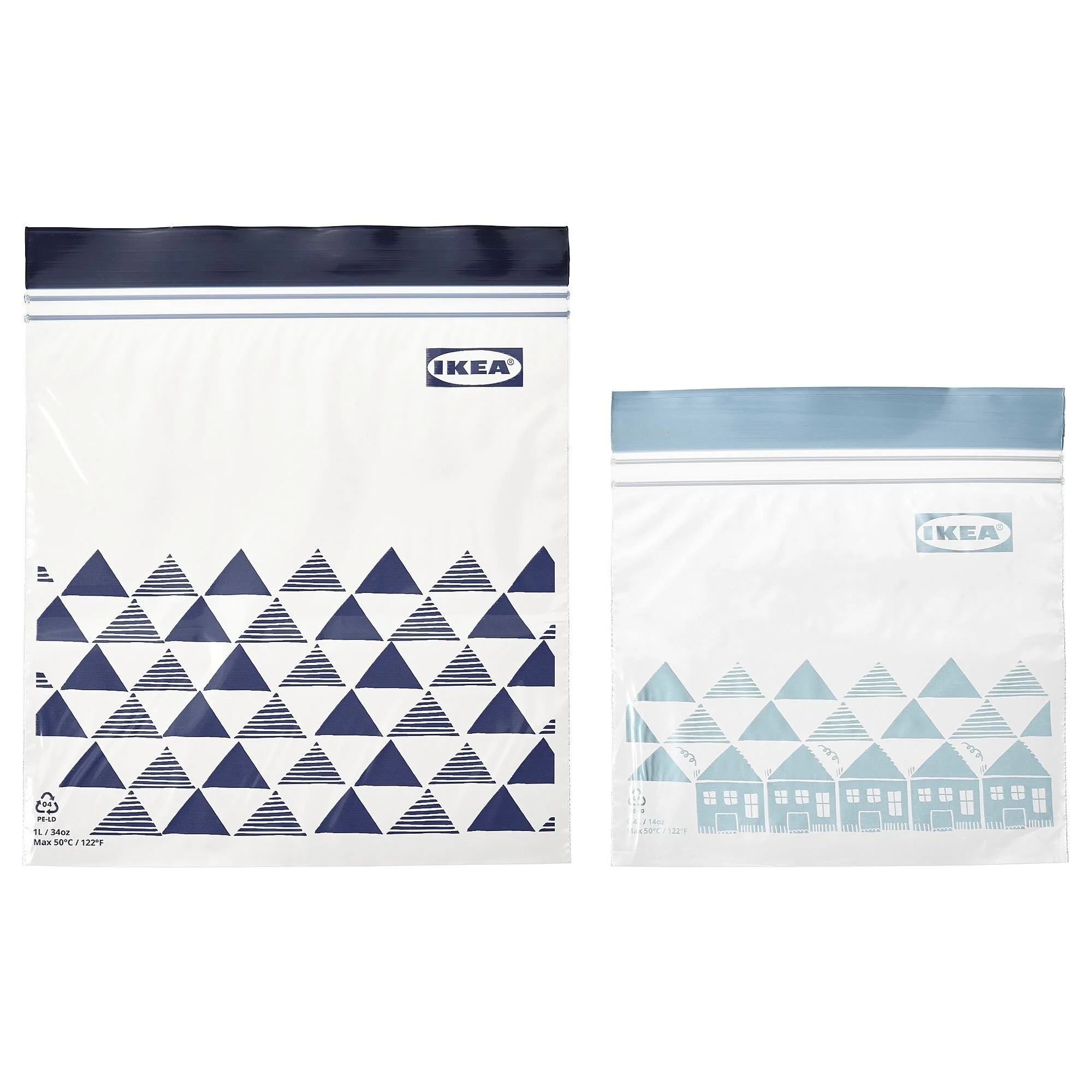 İSTAD Bağlı çanta, mavi-açıq mavi, 1 L və 0,4 L, 60 paket