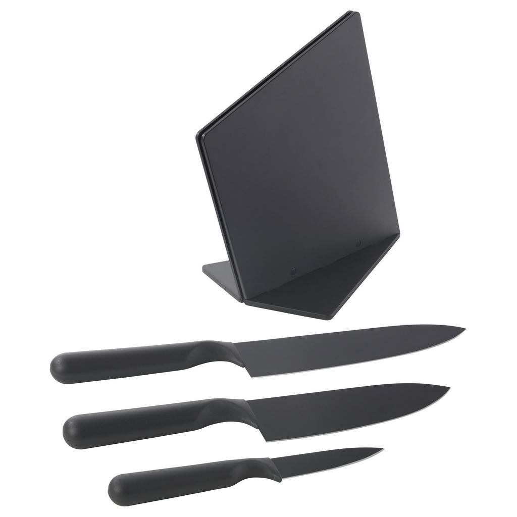 JAMFORA IKEA ЭМФЁРА 3 bıçaq+altlıq, qara